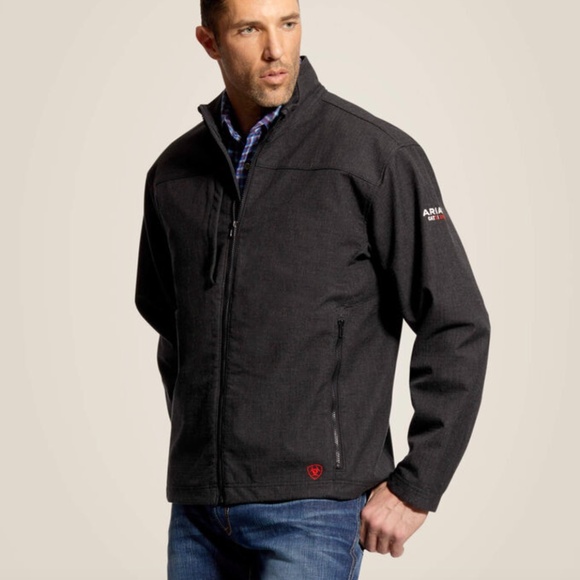 NEW ARIAT FR VERNON JACKET BLACK - Picture 1 of 6